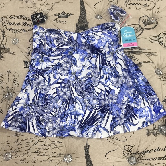 Swim Solutions Royal Affair Strapless Swim Top - Picture 5 of 9